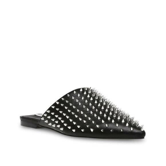 Steve Madden Size 6 Pinpoint Slip On Studded Shoes in Black Mules NWOB New - Picture 3 of 8